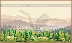 Beautiful forest - vector EPS clipart