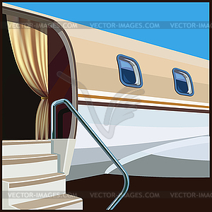 Private aviation - vector clipart