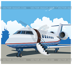 Private aviation - vector image