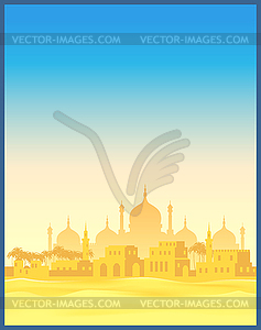 Ancient Arab town - royalty-free vector clipart