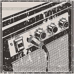 Гитарный усилитель Retro Style - изображение в формате EPS