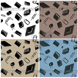 Electronic components and circuitry - vector clip art