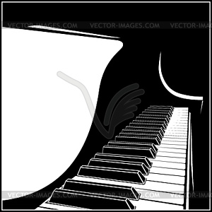 Stylized grand piano - vector image