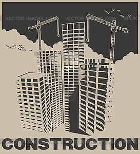 Construction industry poster - vector image