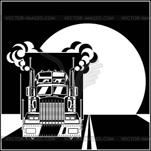 Big truck racing - vector image