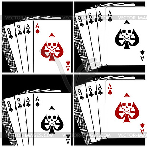 Deadman Hand Playing Cards - vector clipart