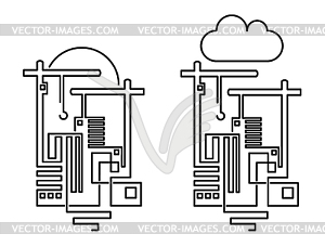 Engineering and construction industry - vector image