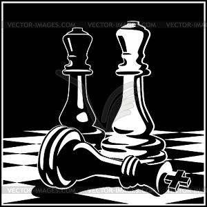 Chess game concept and strategy - vector clipart