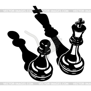 King and pawn - vector image