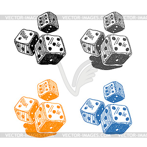 Dice Sketches - vector image