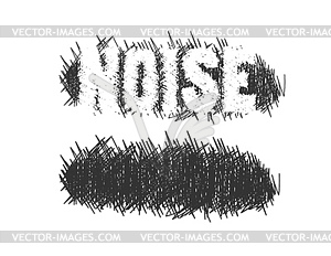 Nervous scribble and Noisy text - vector clipart