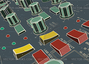 Studio equipment retro style - vector image