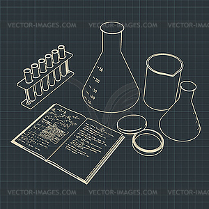 Laboratory test equipment - vector image