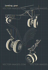 Airplane landing gear - vector clipart