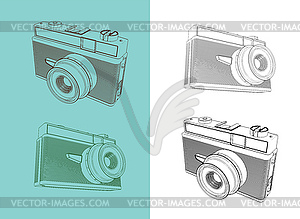 Retro Film camera - vector image
