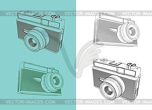 Ретро пленочная камера - изображение в векторном виде
