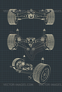 SUV suspension - vector image