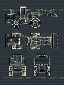 Heavy loader drawings - vector image