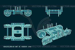 Колесная база вагона - клипарт в векторе / векторное изображение
