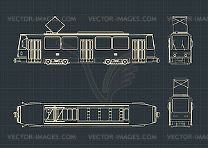 Трамвайные рисунки - изображение векторного клипарта