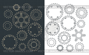 Bike Sprockets Set - vector clip art