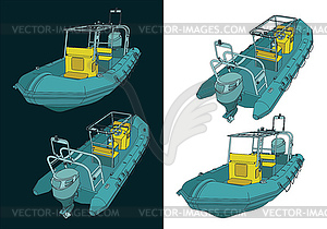 Rigid Inflatable Boat s - vector image