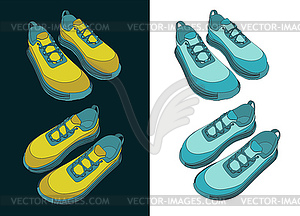 Sneakers color - vector image