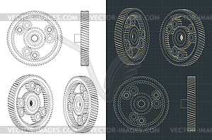 Planetary Differential Drawings - vector clipart