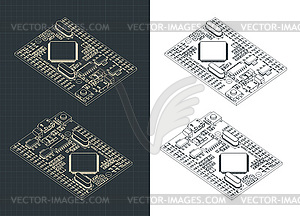 Arduino Mega Pro Drawings - vector EPS clipart