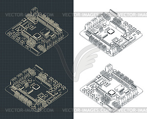 Arduino RoMeo V2 Drawings - vector clip art