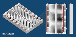 Breadboard color drawings - vector clipart