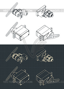 Servos drawings - vector image