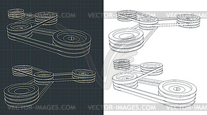 Belt drive - vector image