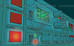 Цвет лабораторного блока питания - векторное изображение