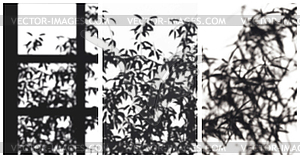 Branches shadows mini set - royalty-free vector image