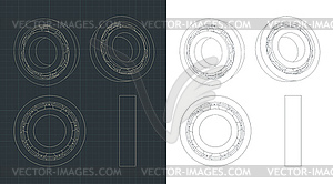 Bearings drawings - vector clipart