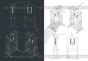Press blueprints - vector clip art