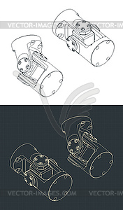 Чертежи карданной передачи - изображение в векторном формате