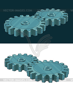 Gears color s - vector image