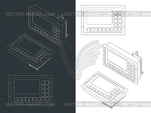 Remote control for automated lines and industrial - vector clip art