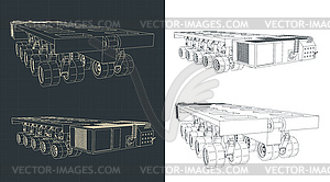 Self Propelled Modular Transporter - vector EPS clipart