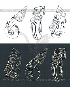 Nose landing gear s - vector EPS clipart