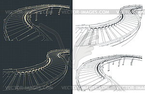 Conveyor roller line drawings - vector image