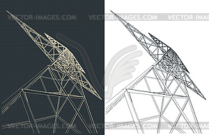 Power pole - vector clipart