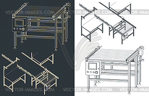 Сonveyor section - vector clipart