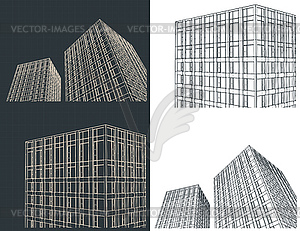 Skyscrapers - stock vector clipart