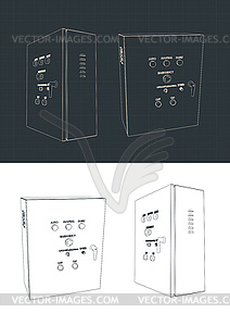 Electrical cabinet - vector clipart