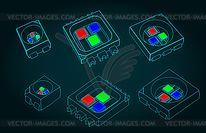 LED RGB Set - vector image
