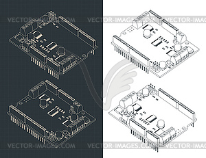 DC and Stepper motor shield for Arduino - vector image