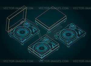 Turntable vinyl s - vector clipart